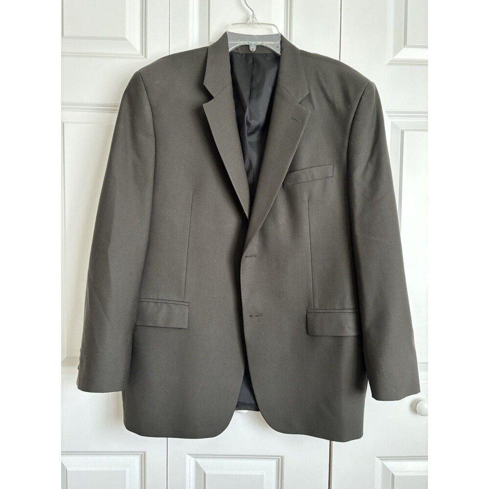 Ralph Lauren Men's WOOL Suit Jacket Blazer Sport 43R Gray Two Buttons Carrer - Picture 2 of 12